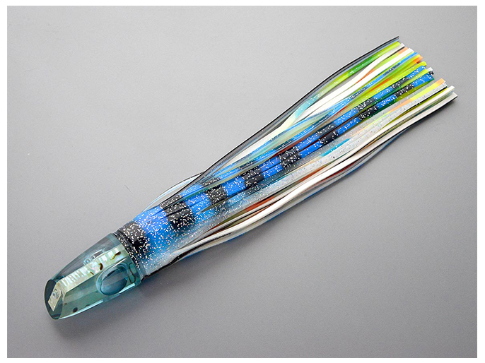 BGマック サイズ10 メキシコルモブルー 青黒縞/グロー